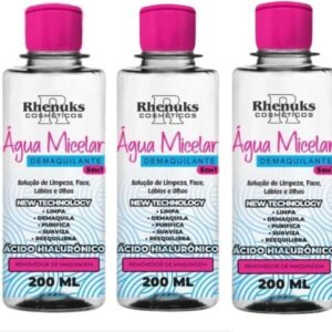 Kit 3 Água Micelar Demaquilante C Ácido Hialurônico 200ml