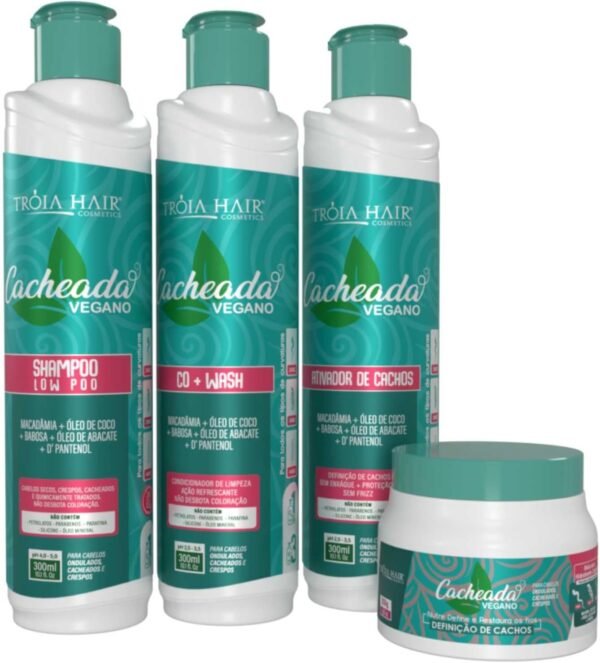 Kit Cacheada 4 Passo - Cuidado Completo para Cachos Definidos e Saudáveis 300ml
