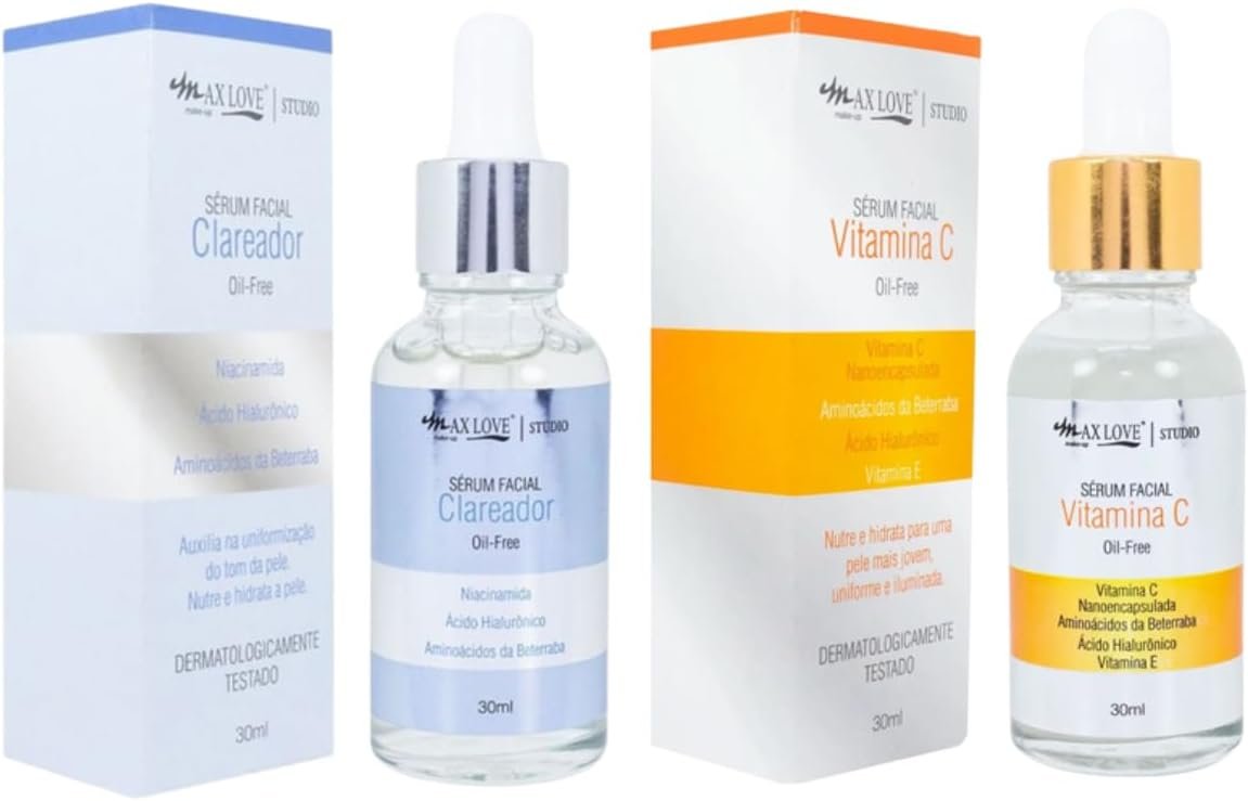 Kit Max Love Sérum Facial Vitamina C + Sérum Clareador 1 Kit Max Love Sérum Facial Vitamina C + Sérum Clareador