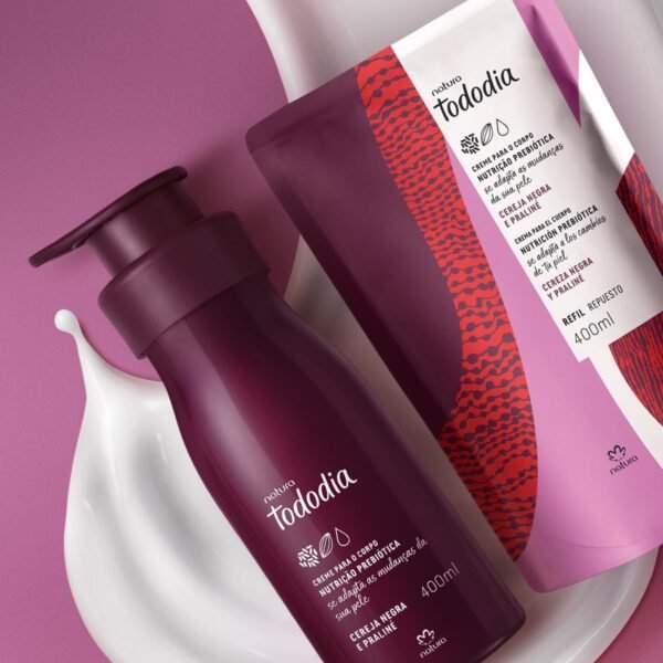 Kit Natura Tododia Hidratante Corporal Cereja Negra e Praliné 400 ml + Refil 400ml - Imagem 2