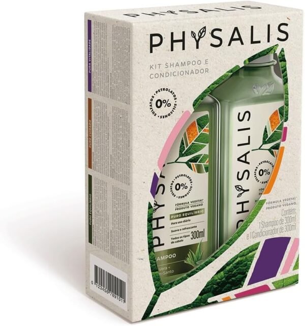 Kit Natural Vegano Physalis Shampoo (300ml) + Condicionador (300ml) - Puro Equilíbrio- Natural/Vegano