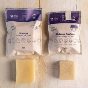 Kit Natural e Vegano Roma Natural: Shampoo em Barra Energizante & Condicionador em Barra Supremo