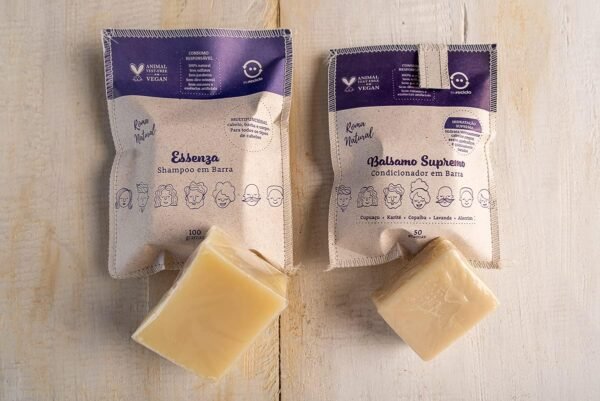 Kit Natural e Vegano Roma Natural: Shampoo em Barra Energizante & Condicionador em Barra Supremo - Imagem 2