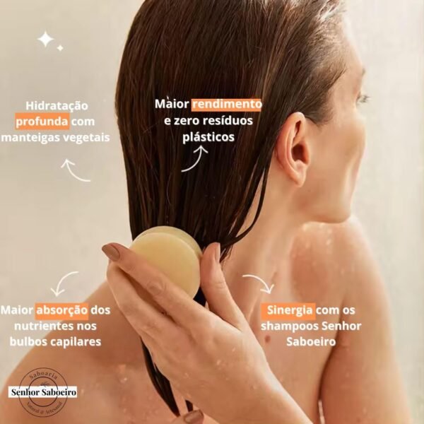 Kit Shampoo Açaí Fortificante e Condicionador Pitanga em Barra 100% Natural - Revitaliza, Nutrição e Brilho Capilar - Imagem 2