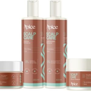 Kit Shampoo + Condicionador + Mascara + Esfoliante Scalp Care Apice Tratamento Estimulante Vegano