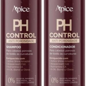 Kit Shampoo E Condicionador Ph Control Apice Anti Porosidade Capilar Tratamento Vegano 300ml