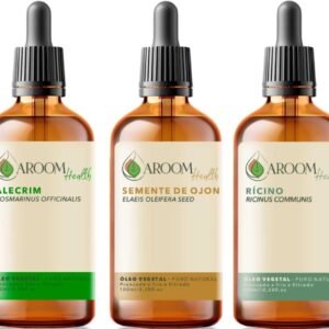 Kit Terapia Capilar - Óleos vegetais Alecrim, semente de Ojon e Rícino- 100 ML Cada