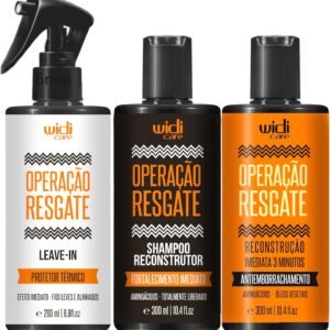 Kit Widi Care Operação Resgate Shampoo 300ml, Reconstrução 300ml e Leave-In