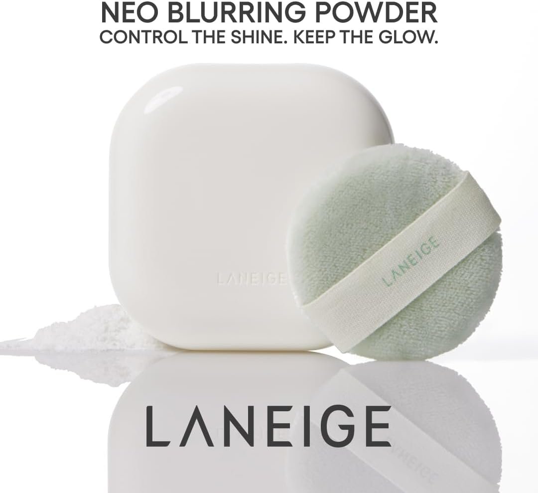 LANEIGE Pó Neo Blurring coreano: absorvente de óleo, desfocagem de poros, fórmula suavizante sem derramamento, compacto para viagens 2 LANEIGE Pó Neo Blurring coreano: absorvente de óleo, desfocagem de poros, fórmula suavizante sem derramamento, compacto para viagens - Imagem 2