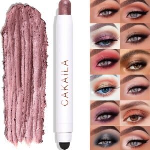 LOKFAR Bastão cremoso para sombra, caneta cremosa à prova d'água, lápis de sombra cremosa, bastão de maquiagem fosco e brilhante com borrão de esponja (09 # Violet Shimmer)