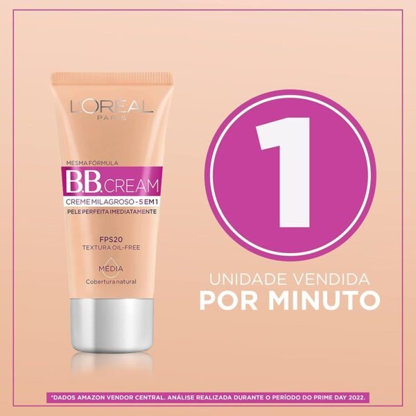 L'Oréal Paris Base BB Cream FPS 20 Dermo Expertise Cor Média, 30ml - Imagem 2