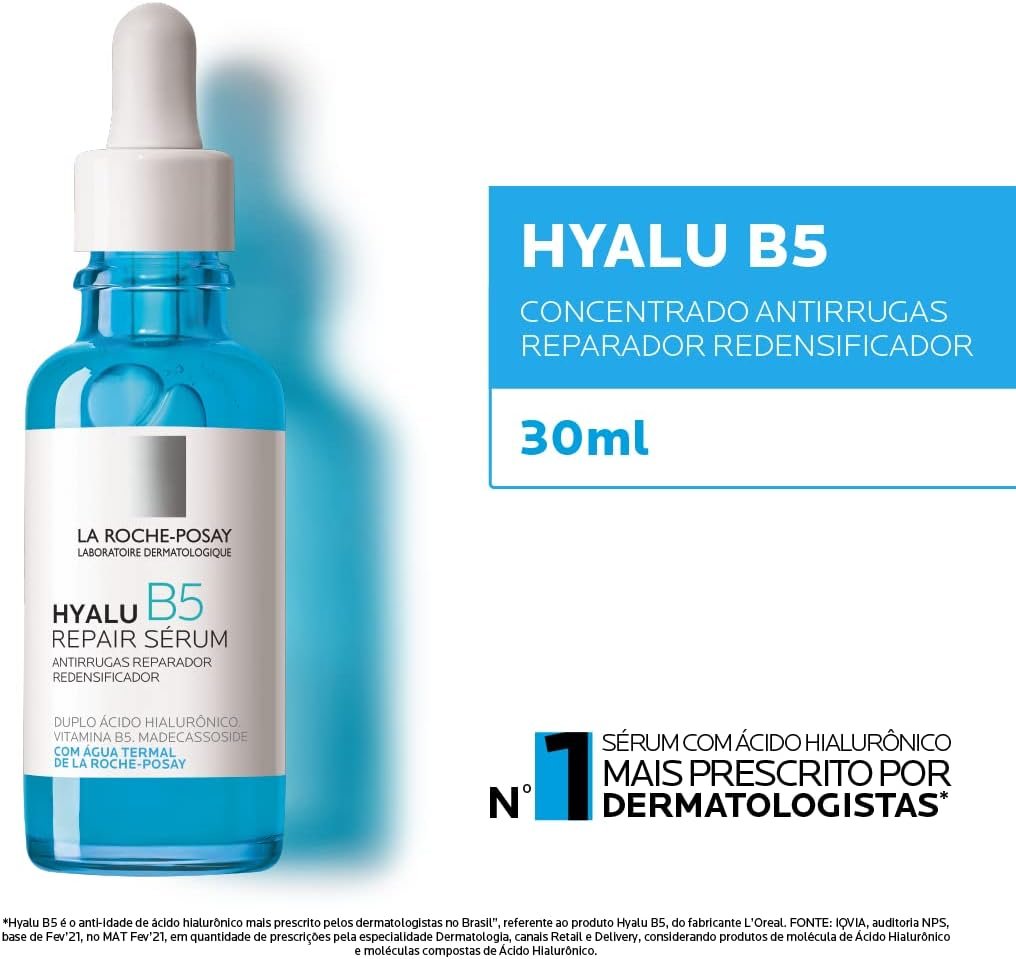 La Roche-Posay Hyalu B5 Sérum Antirrugas, Reparador Redensificador, Rugas e linhas finas, Ácido Hialurônico, Vitamina B5, Recupera elasticidade e volume 2 La Roche-Posay Hyalu B5 Sérum Antirrugas, Reparador Redensificador, Rugas e linhas finas, Ácido Hialurônico, Vitamina B5, Recupera elasticidade e volume - Imagem 2