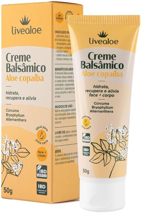 LiveAloe Creme Balsâmico Aloe Copaiba 1 LiveAloe Creme Balsâmico Aloe Copaiba