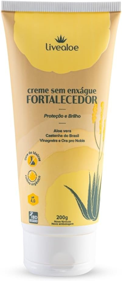 LiveAloe Creme Capilar Sem Enxágue Fortalecedor 1 LiveAloe Creme Capilar Sem Enxágue Fortalecedor