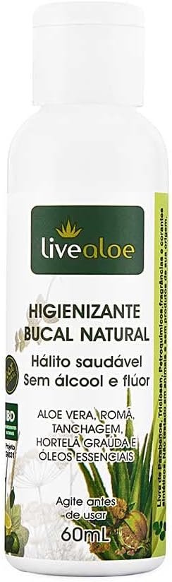LiveAloe Higienizante Bucal Natural 60Ml Livealoe 1 LiveAloe Higienizante Bucal Natural 60Ml Livealoe