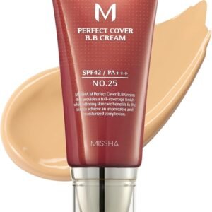 MISSHA M Perfect Cover BB Cream SPF 42 PA+++, Amazon Code Verified for Authenticity, 50ml, Concealing Blemishes, dark circles, UV Protection (#25 Warm Beige)