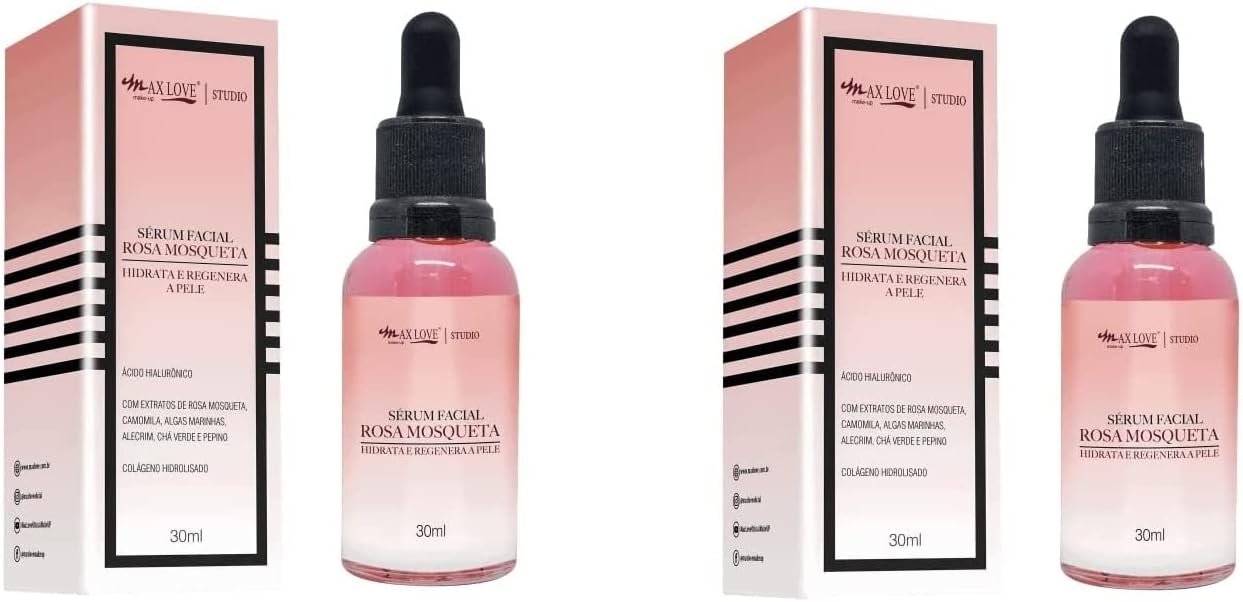 Makelovers Kit 2 Unidades - Sérum Facial Rosa Mosqueta Regenera A Pele - Max Love 1 Makelovers Kit 2 Unidades - Sérum Facial Rosa Mosqueta Regenera A Pele - Max Love