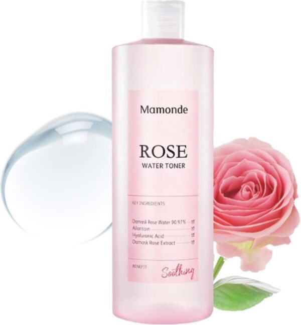 Mamonde Rose Water Toner for Face, Alcohol-Free, Organic, 8.45 Fl Oz