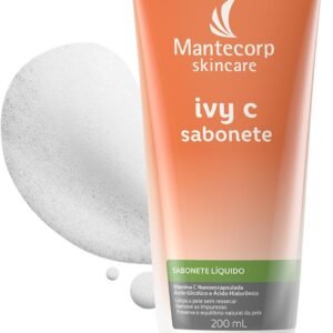 Mantecorp Ivy C Sabonete Líquido Facial 200ML – Limpeza Suave com Vitamina C Antioxidante