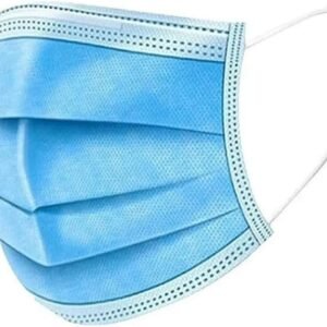Máscara Descartável Tripla Com Elástico e Clip Nasal Azul - 50 Unidades