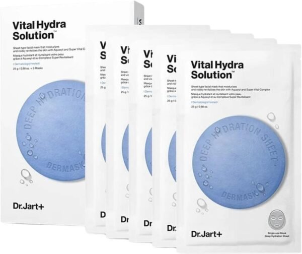 Máscara de lençol Dr. Jart+ Vital Hydra, 5 unidades