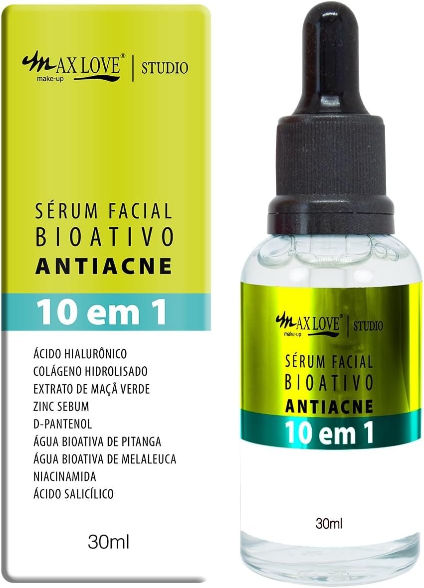 Max Love Serum Facial Bioativo Antiacne Antioleosidade 30 Ml (Pacote De 1) 1 Max Love Serum Facial Bioativo Antiacne Antioleosidade 30 Ml (Pacote De 1)
