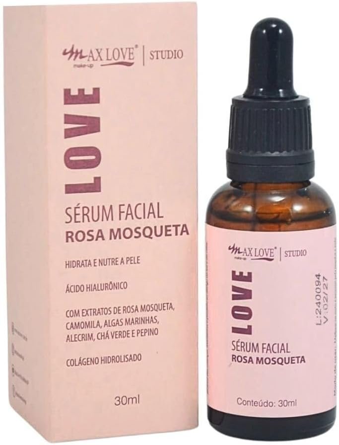Max Love Sérum Facial Rosa Mosqueta Regenera A Pele - 1 Max Love Sérum Facial Rosa Mosqueta Regenera A Pele -