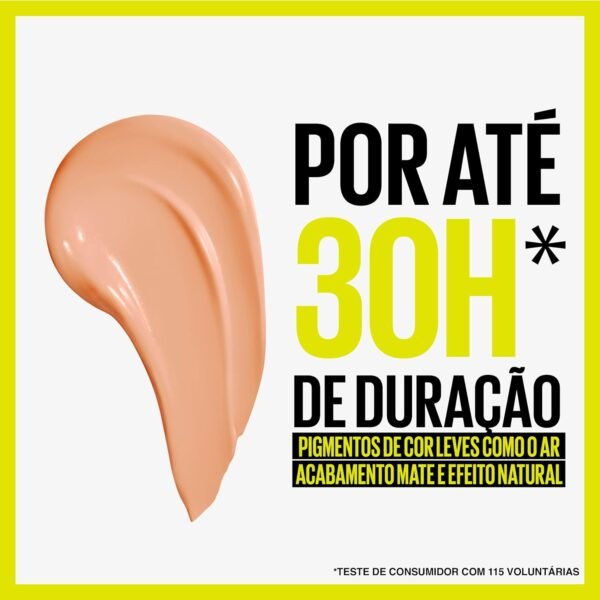 Maybelline NY Base Alta Cobertura Super Stay Active Wear Resistente ao Suor Alta Duração até 30h na Pele, Cor 310 Sun Beige, 30ml - Imagem 2