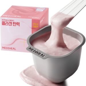 Mediheal Pacote de modelagem Derma (colágeno) - Elasticidade de enchimento para pele brilhante - Kits de spa caseiros fáceis de fazer você mesmo, máscara hidratante de gelatina gelada para refrescar a