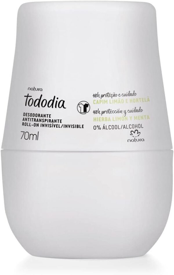 NATURA TODODIA CAPIM LIMÃO E HORTELA DESODORANTE ROLLON 70ML