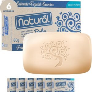 NATURAL - Combo Sabonete Baby - Kit com 6 unidades - Sabonete Natural com Extrato de Camomila e Erva Cidreira