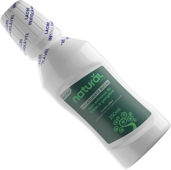 NATURAL Enxaguante Bucal com Extratos de Limão e Gengibre - Limpeza Completa e Proteção Refrescante - Cuidado Natural Diário para Saúde Bucal - 250ml