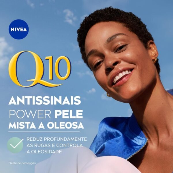 NIVEA Creme Facial Antissinais Q10 Power Dia FPS 30 Pele Mista a Oleosa 50g - Reduz rugas e linhas de expressão, hidrata intensivamente e ajuda a controlar o brilho da pele - Imagem 2