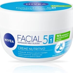 NIVEA Creme Facial Nutritivo 100g - Sua fórmula à base de água, Karité e Vitaminas hidrata por 30h sem deixar a pele oleosa, além de ser um ótimo primer