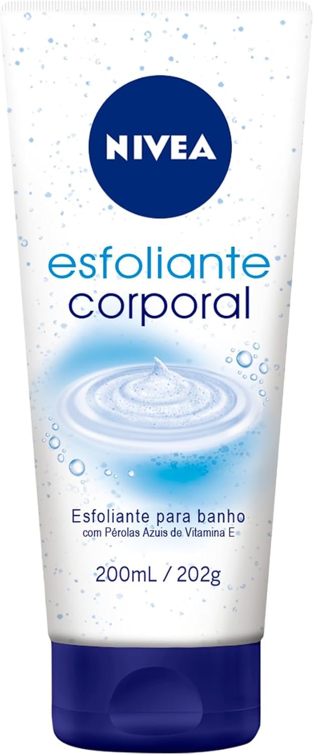 NIVEA Esfoliante Corporal para Banho 200ml - Auxilia na renovação celular, com vitamina E, enriquecido com pérolas azuis, textura cremosa, remove impurezas, proporciona maciez para a pele 1 NIVEA Esfoliante Corporal para Banho 200ml - Auxilia na renovação celular, com vitamina E, enriquecido com pérolas azuis, textura cremosa, remove impurezas, proporciona maciez para a pele