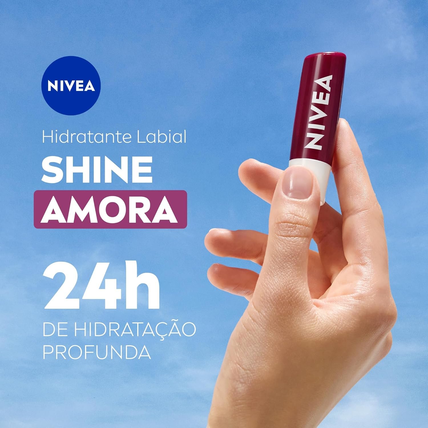 NIVEA Hidratante Labial Amora Shine 4,8 g - Cuidado intensivo para seus lábios, hidratação prolongada, delicioso aroma de amora, pigmentos brilhantes e cor delicada 2 NIVEA Hidratante Labial Amora Shine 4,8 g - Cuidado intensivo para seus lábios, hidratação prolongada, delicioso aroma de amora, pigmentos brilhantes e cor delicada - Imagem 2