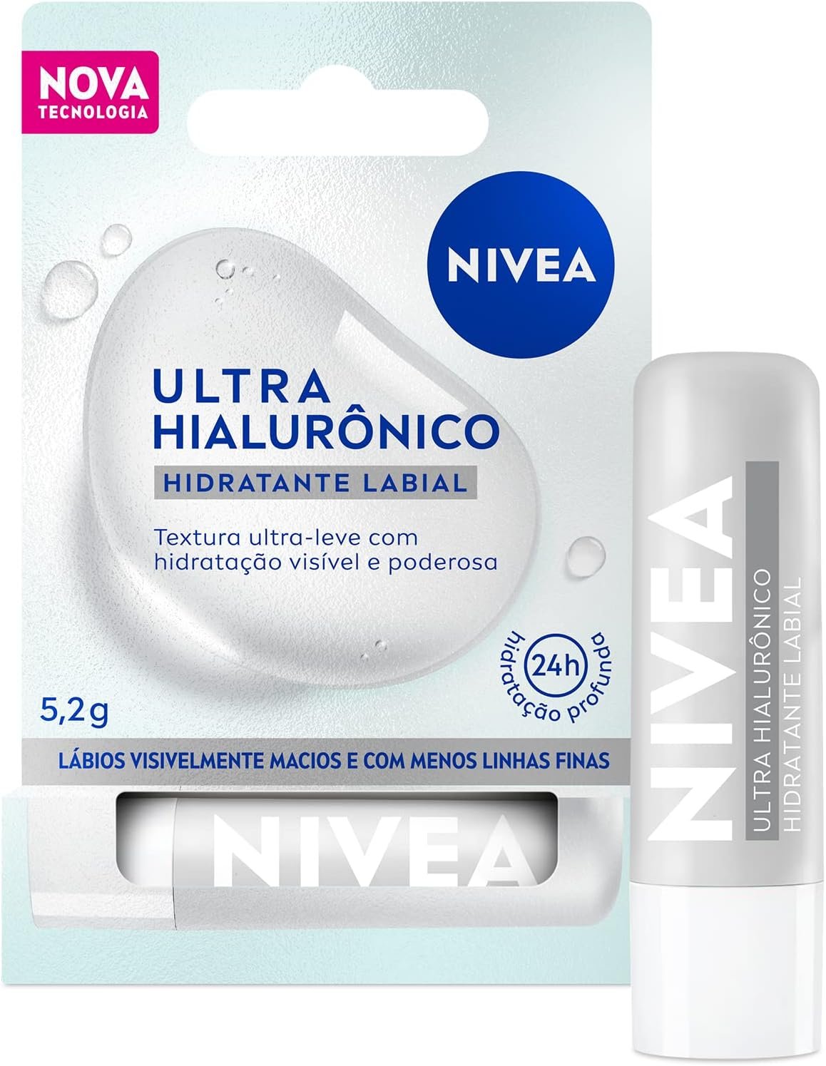 NIVEA Hidratante Labial Ultra Hialurônico 5,2g 1 NIVEA Hidratante Labial Ultra Hialurônico 5,2g