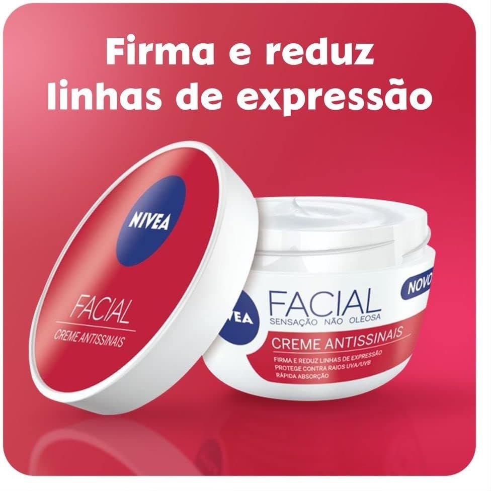 NIVEA Protetor Solar Facial Sun Toque Seco Antissinais Fps60 50Ml + Creme Facial Antissinais 100G 2 NIVEA Protetor Solar Facial Sun Toque Seco Antissinais Fps60 50Ml + Creme Facial Antissinais 100G - Imagem 2