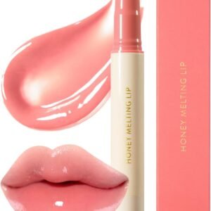 Nature Republic Lábio derretido de mel (02 figueiras) bastão labial macio, brilho hidratante, bálsamos hidratantes, tonalidade transparente, brilho e nude, acabamento brilhante, maquiagem coreana