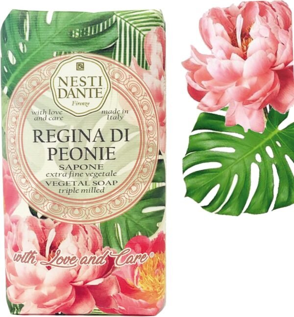 Nesti Dante Sabonete Barra With Love And Care Peônia 250 Gr Natural - Imagem 2