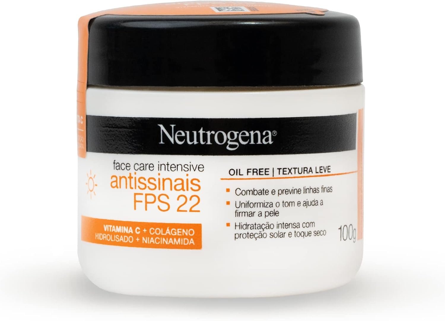 Neutrogena Hidratante Facial Antissinais Face Care Intensive FPS 22, 100g 1 Neutrogena Hidratante Facial Antissinais Face Care Intensive FPS 22, 100g