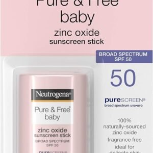 Neutrogena Protetor solar mineral para bebês puro e com FPS 50 de amplo espectro e óxido de zinco