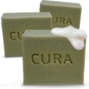 O3NT Kit 3 Sabonetes Cura - Limpeza Profunda, Purificante e Revitalizante - Cuidados com a Pele - Dermocosméticos Naturais Ozonizados - Tratamento Terapêutico de Alta Performance