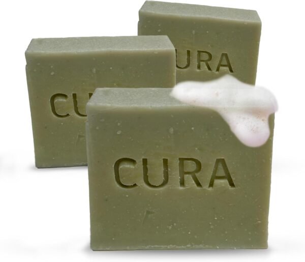 O3NT Kit 3 Sabonetes Cura - Limpeza Profunda, Purificante e Revitalizante - Cuidados com a Pele - Dermocosméticos Naturais Ozonizados - Tratamento Terapêutico de Alta Performance