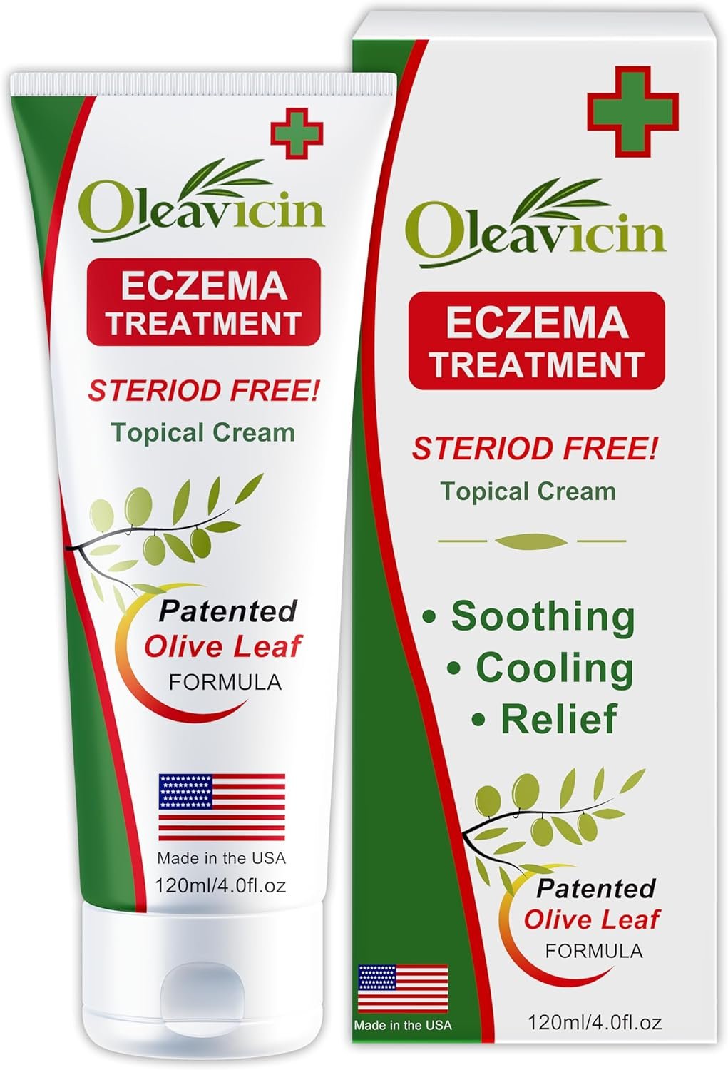 Oleavicin Creme de tratamento de eczema – livre de esteroides, extrato orgânico de folha de oliveira, calmante e hidratante para todos os tipos de pele, crianças e adultos 1 Oleavicin Creme de tratamento de eczema – livre de esteroides, extrato orgânico de folha de oliveira, calmante e hidratante para todos os tipos de pele, crianças e adultos