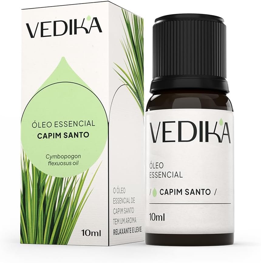 Óleo Essencial Vedika - Capim Santo 10ml 1 Óleo Essencial Vedika - Capim Santo 10ml