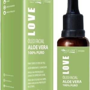 Oleo Facial Aloe Vera com Ação Hidratante e Suavizante, 30ml, Max Love