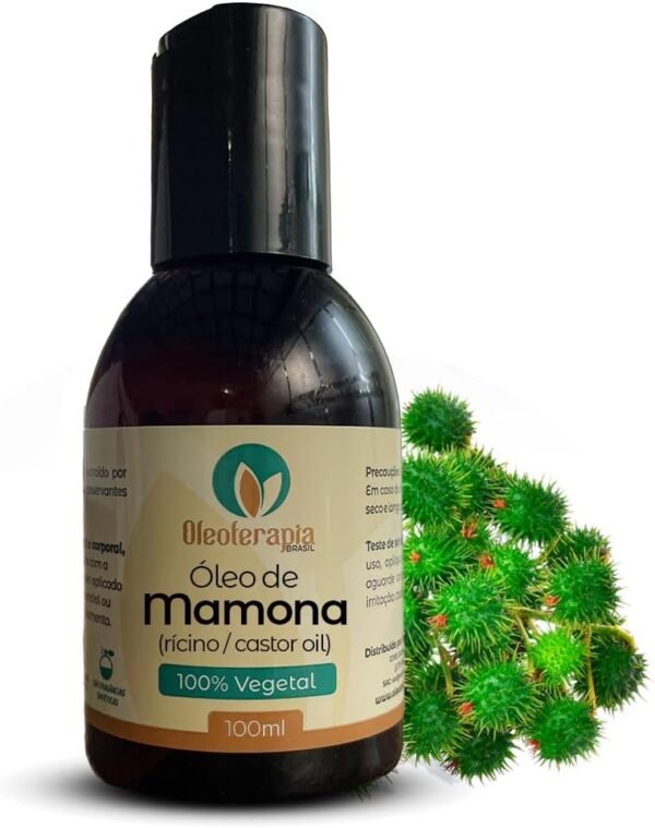 Óleo Vegetal de Mamona (Rícino) 100% Natural Prensado a Frio/uso Cosmético e Terapêutico (100 mL) - Oleoterapia Brasil