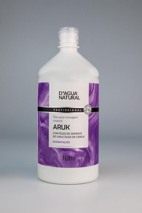Óleo de Massagem Aruk Semente de Uva e Cereja, D'agua Natural, 1 litro - Imagem 2
