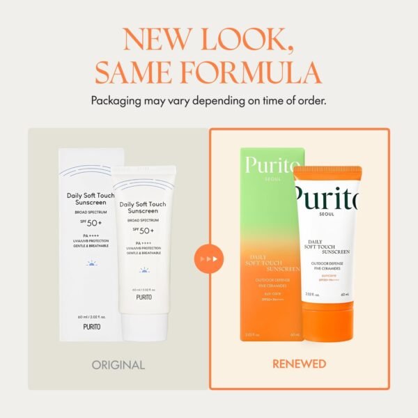 PURITO Proteção Solar Diária Soft Touch FPS30 Face Sunscreen Oil Free UVA & UVB Proteção Lightweight e Oil Free para Todos os Tipos de Pele, Vegan e Cruelty-Free - Imagem 2